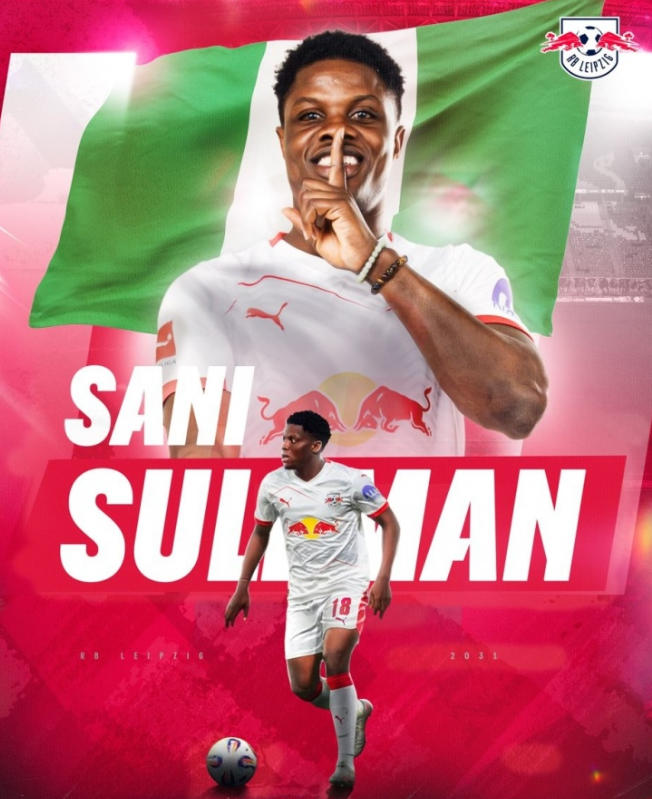 萊比錫簽下19歲邊鋒蘇萊曼·薩尼，合同至2031年